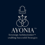 Ayonia logo – throne, covenant, arrows and Architectonies™: where vertical governance meets strategic alignment